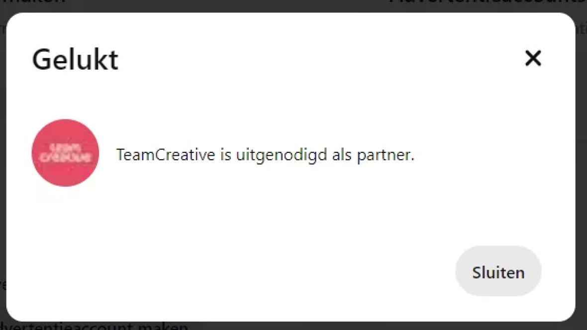 Pinterest gelukt toegang